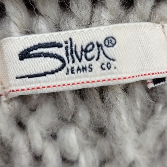 Silver Jeans Knit Style Sweater Wool Blend Cardigan Vest Size M - Picture 7 of 11
